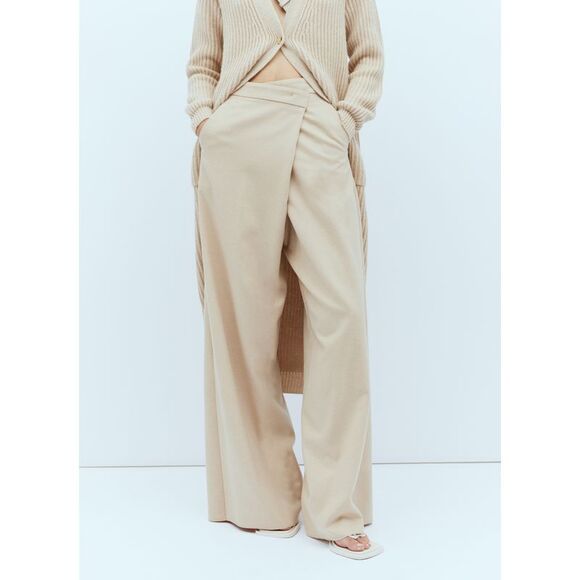 Max Mara Women Tailored Wrap Cashmere Pants - Picture 1 of 5